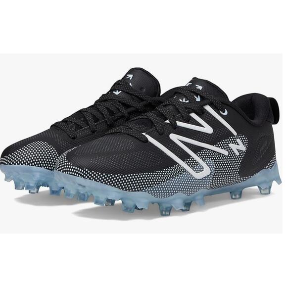New Balance Men's FreezeLX V4 Low Lacrosse Shoe, Black/Grey/Polar Blue, 7.5 - Picture 1 of 10